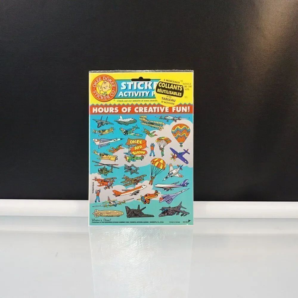 Okee Airshow Okee Dokee Stickers Party Favors Activity Boards Reusable